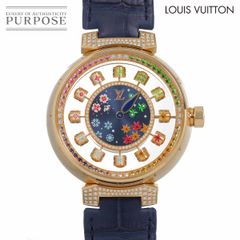 ルイ ヴィトン LOUIS VUITTON タンブール スピンタイムエアー Q1EGIY ラグ ダイヤ メンズ 腕時計 K18PG 自動巻き Tambour 90288548