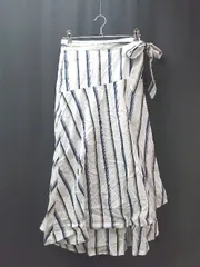 ◇ ◎ GLOBALWORK グローバルワーク デザインオシャレ 柄もの ロング丈 フレア スカート サイズS ホワイト レディース E  【1308160030547】