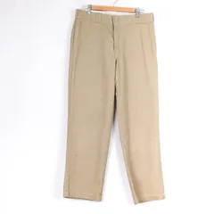 ディッキーズ ワークパンツ ペインターパンツ ワンポイントロゴ ボトムス アメリカ古着 L相当 メンズ ベージュ Dickies 【中古】