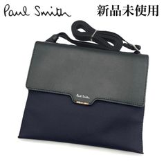 【新品未使用】 Paul Smith ポールスミス サコッシュ ショルダーバッグ 肩掛け マルチストライプ ネイビー
