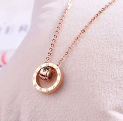 【在庫限り】　レディース　ネックレス　クロック　ピンクゴールド