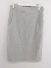 ◇ green label relaxing UNITED ARROWS バックスリット 膝下丈 タイト スカート サイズ40 ライトグレー レディース P  【中古】 【1209130002062】