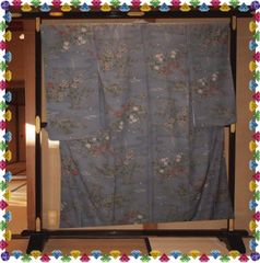 【洗える着物】水色に百花模様中振袖