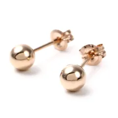 PLUSTER ピアス レディース メンズ 18金 GINGER掲載 丸玉 3mm ピンクゴールド PG セカンドピアス シンプル 金属アレルギー対応 アレルギー対応ピアス K18 つけっぱなし 日本製 おしゃれ 人気 誕生日 ギフト プレゼント 女性 男 0