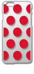 【新品未使用】iPhone6 Plus / 6s Plus アイフォン6sプラス クリア ハードケース ドット柄 水玉 (レッド) スマホケース カバー cl-iphone6plus-dotbig-05