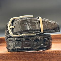 ブラック 高級 ワニ革 ベルト ホーンバック メンズ クロコダイル革 ピンバックル 皮革 背革 穴ある 男性用 レザー 腰带 大きいサイズ ビジネス