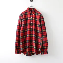 【値下げ】メンズ ラルフローレン RALPH LAUREN コットン チェック ボタンダウンシャツ M/レッド トップス【2400014002591】