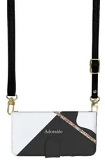 Galaxy S23 SC-51D SCG19 ケース 手帳型 ギャラクシーS23 スマホケース スマホショルダー レザー ストラップ 牛柄 ウシ柄 アニマル 動物柄 かわいい オシャレ 調節可能 130cm  カラー08