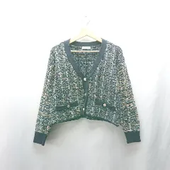 ◇ ⊇ NATURAL BEAUTY BASIC ツイード 長袖 カーディガン サイズM ネイビー レディース E  【1502180020070】