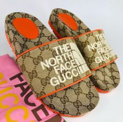 新品未使用GUCCI×THE NORTH FACEGG柄スライドサンダル 37 - メルカリ