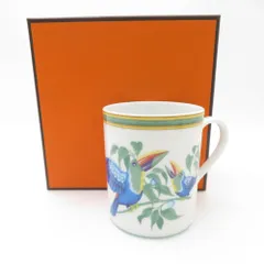 HERMES 鳥と植物のデザイン皿 2枚セット HERMES 鳥と植物のデザイン皿