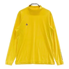 サイズ：M LECOQ GOLF ルコックゴルフ  モックネック 長袖Ｔシャツ  イエロー系 [240101324176]# ゴルフウェア メンズ ストスト