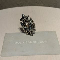 CODY SANDERSON コディ サンダーソン 4 solid star リング C2-01-035 シルバー size:21号【代官山A07】