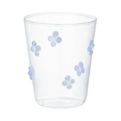 Francfranc フランフラン フラワーガラスタンブラー パープル グラス コップ 新生活 引越し