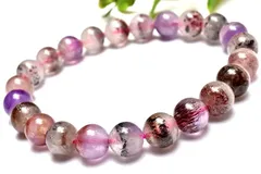 【１点物】上質◇マルチカラー スーパーセブン　8.5mm　ブレスレット パワーストーン 天然石 _MA9478