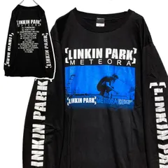 ⭐︎ リンキンパーク LINKIN PARK 黒 長袖 Tシャツ ロンT バンド ロングスリーブ デザイン 袖 両面 プリント 派手 奇抜 古着 ビンテージ vintage ロック メタル ヒップホップ ラッパー アーティスト 2980 p20/
