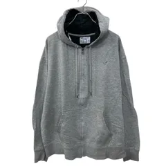 Champion ジップアップ 無地 スウェット パーカー XL ライトグレー チャンピオン 裏起毛 ビッグサイズ 古着卸 アメリカ仕入 a709-5603