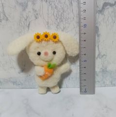 羊毛フェルト☆ストラップ付き縫いぐるみʕ•ᴥ•ʔBabyうさぎ♡ブラック