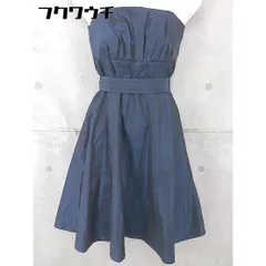 ◇ ◎ pinky wolman ピンキーウォルマン レースアップ 膝丈 ワンピース サイズ9AR ネイビー系 レディース 【中古】 【1103230003823】