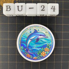 방수 스티커 돌고래 해양 생물 스테인드 글라스 풍 BU-24