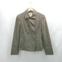 ◇ ⊇ 組曲 クミキョク ウール混合 長袖 ジャケット サイズ2 ブラウン レディース E  【1503060037874】