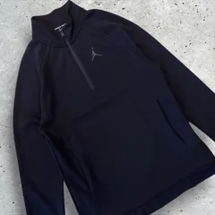 極美品 JORDAN GOLF ハーフジップ ジャージ素材 モックネック ブラック