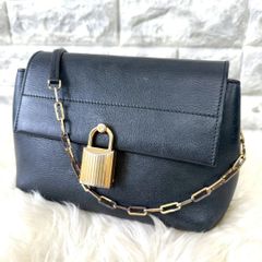 美品】DEMELLIER デメリエー チェーンショルダー 黒 レザー 高級感 