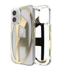 DIESEL iPhone16PRO スマホケース メタリック シルバー ロゴ - メルカリ