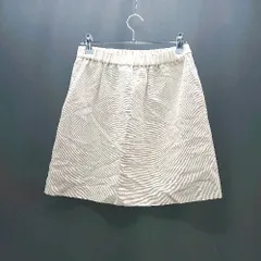 ◇ BEAUTY&YOUTH ウエストゴム 無地 シンプル ショート 台形 スカート サイズF ナチュラル レディース E  【1310300009436】