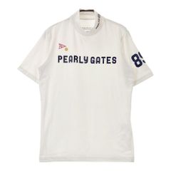 ✩極美品✩ PEARLYGATES 半袖モックネックホワイト サイズ4M相当 PEARLY GATES MEN's モックネック