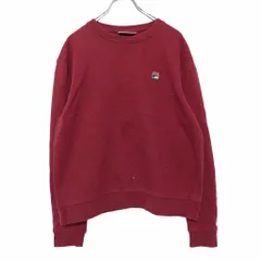 FILA ロゴ スウェット トレーナー XL ワインレッド ホワイト ネイビー レッド フィラ シンプル 古着卸 アメリカ仕入 a508-7173