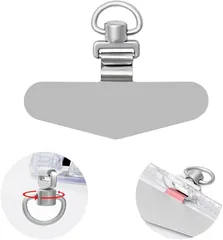 Turkalla 互換品スマホストラップ ストラップホルダー 極薄0.2mm・360°旋回式・浮きなし湾曲した構造 金属製タグパッチ ステンレス鋼 メッキ仕上げ スマホショルダー 携帯ストラップホルダー 薄型 丈夫10kgまでの荷重量 全機種対応