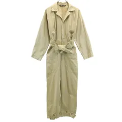 ZARA ザラ 長袖 つなぎ S ベージュ ジャンプスーツ オールインワン レディース 古着