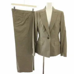 カルバンクライン CALVIN KLEIN スーツ セットアップ 上下 テーラードジャケット シングル 6 パンツ スラックス 8 絹 シルク混 ベージュ /YTのサムネイル