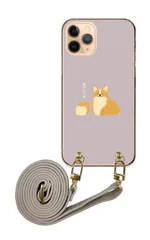 Galaxy S21 5G SC-51B SCG09 ギャラクシーS21 スマホケース スマホショルダー コーギー 犬 食パン かわいい レザーベルト ストラップ 調節可能 130cm  カラー03