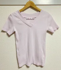 Bye Bye バイバイ リブトップス リブTシャツ 半袖 Vネック レディースファッション