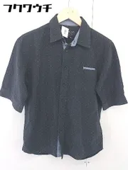 ◇ ◎ BEAMS HEART ビームス ハート 総柄 半袖 シャツ サイズS ブラック メンズ  【中古】 【1107070005078】