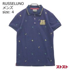 Russeluno ラッセルノ ゴルフウェア ポロシャツ ネイビー サイズ4