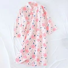 ☆ フラワー×ピンク ☆ Lサイズ ☆ 甚平 パジャマ 浴衣 寝巻き  甚平 パジャマ 浴衣 寝巻き 柄 ゆかた 寝間着 寝巻 部屋着 ルームウェア ナイトウェア 和風 和 前合わせ 前開き 膝丈 ひざ丈 綿 コットン 通気性 涼しい 夏