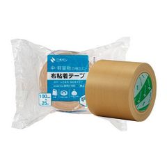 （まとめ買い）ニチバン 布粘着テープ 100mm×25m 黄土色 121N-100 【3個セット】