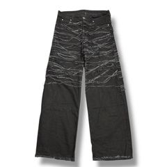 参考上代114000円 PARADOXE PARIS CRUDE BAGGY JEANS クルードバギージーンズ デニム ワイドパンツ パラドックスパリ 40 90839A4