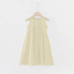 ☆ ベージュ ☆ 130cm ☆ キッズ ワンピース ロング ノースリーブ シンプル おしゃれ ワンピース キッズ ロング ノースリーブ 夏 袖なし Aライン フレアワンピース 子供服 女の子 かわいい おしゃれ 上品 きれいめ キッズワンピ ゆったり