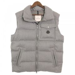 【在庫処分】 モンクレール ダウンベスト レディース LALAY アウター アパレル 服 MONCLER グレー シルバー金具 ウール    秋 冬【中古品】