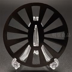 BK0138　日本刀装具　刀鍔　透し　鉄地　透　鍔　刀剣美術　重量：約104G