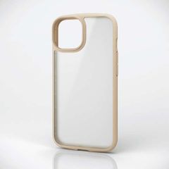 iPhone 14 TOUGH SLIM LITE フレームカラー 背面ガラス シルキークリア (アイボリー)