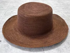 新品 Ecua-Andino カンカン帽 ハンドメイド エクアアンディーノ　　帽子 パナマハット HAT 天然素材 柔らかい素材 エクアドル 玉9832 エクアドル製 男女兼用 ユニセックス