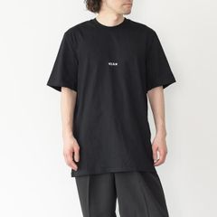 正規品　MSGM エムエスジーエム トップス Tシャツ クルーネックミニロゴTシャツ 　メンズ 男性 ブラック 黒 ロゴT 半袖 クルーネック コットン 春 夏 人気
