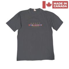 Vintage D.N.S BANFF ブラック カナダ製 刺繍 半袖Tシャツ