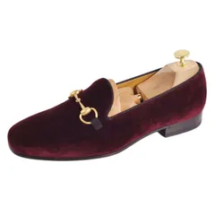未使用 グッチ GUCCI ローファー スリッポン ホースビット ベロア シュー