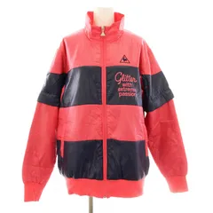 ルコックスポルティフ le coq sportif GOLF COLLECTION QGL6170 ナイロンジャケット 中綿 2WAY ジップアップ ロゴプリント 刺繍 ゴルフウェア LL ピンク 紺 ネイビー /KU